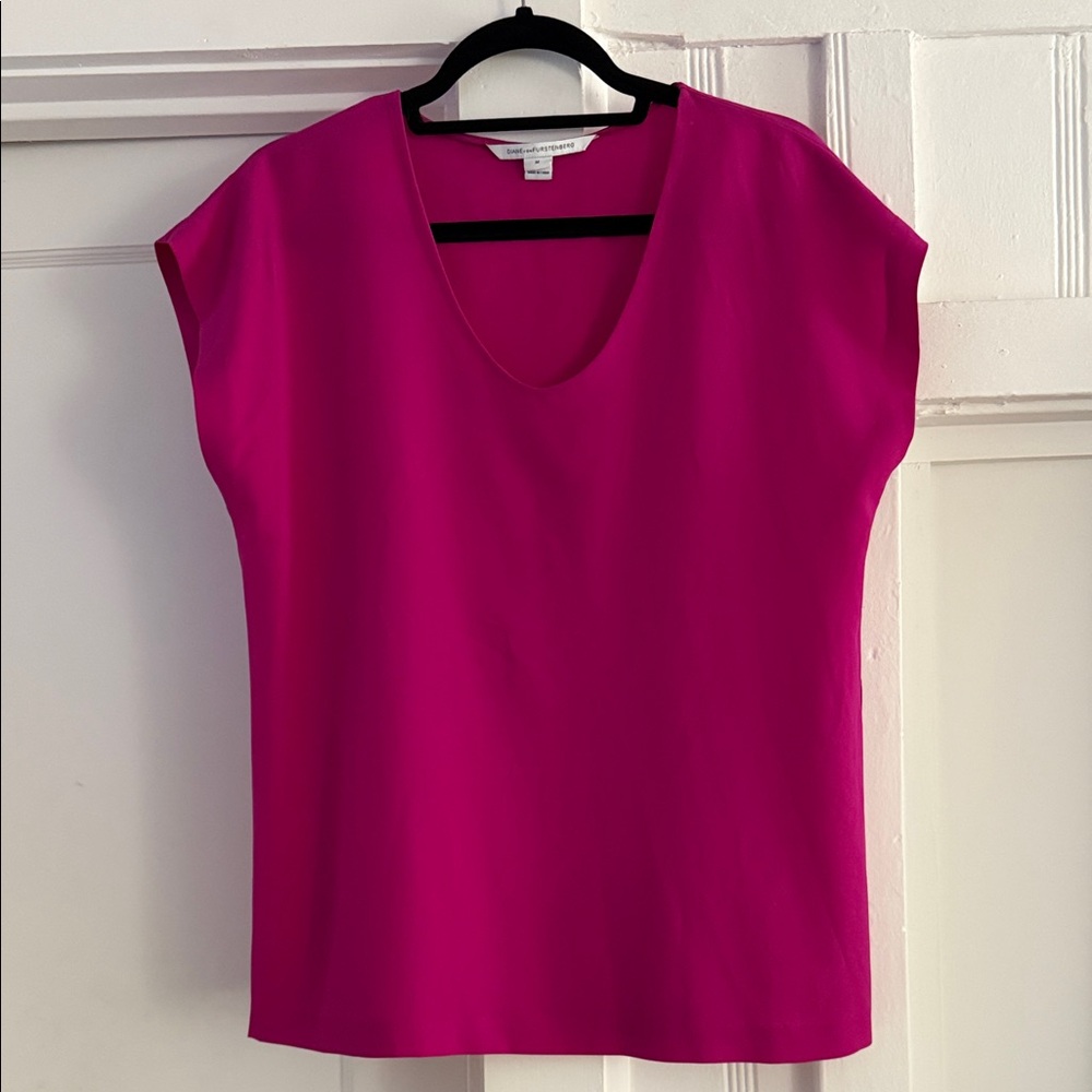 Diane Von Furstenberg Fuchsia Blouse